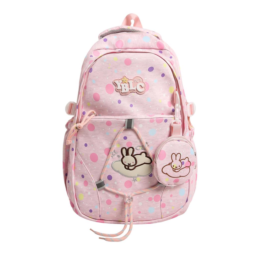 Schoolbag Cherry Blossom Pink Cartoon Cute Large Capacity Elementary School School Bag Female ins Junior High School Backpack Summer Casual Backpack