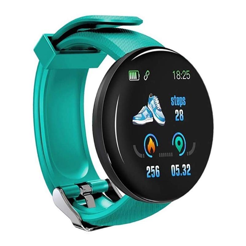 D18 Reloj inteligente Presión arterial Frecuencia cardíaca Monitor de ritmo  cardíaco táctil completo Monitor de frecuencia cardíaca Control de música  Mensaje Reloj inteligente comprar a buen precio — entrega gratuita, reseñas  reales