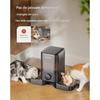 Distributore automatico di crocchette - ONEISALL - PF10 - 5L, 2 ciotole - Acciaio inossidabile 304 - 1–6 pasti/giorno