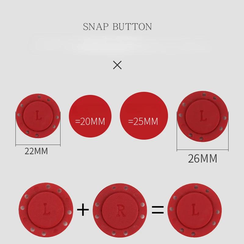 22mm/26mm PVC Invisible Super Magnetic Snaps Fasteners Button for Overcoat Bag Garment Accessories Scrapbooking DIY