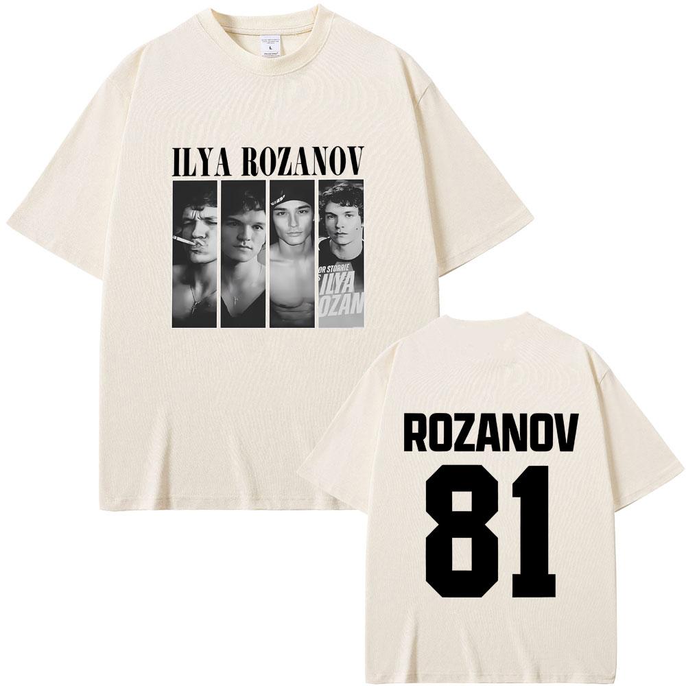 Heated Rivalry Ilya Rozanov Hollanov 81 T Shirts Men Women Clothing Casual Oversized Streetwear Unisex Fashion Vintage Tshirt