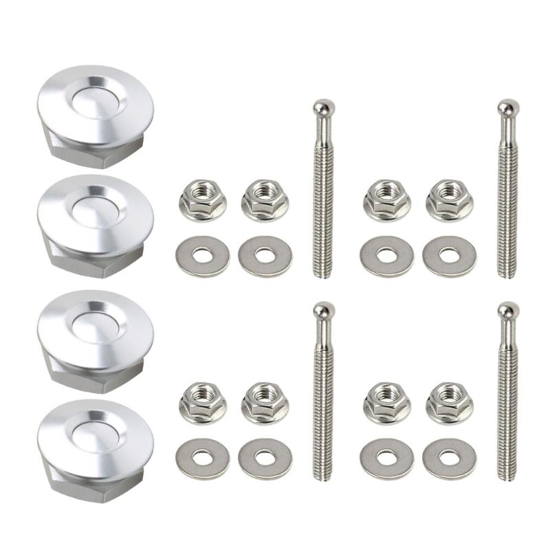 4Pcs Vehicle Hood Pins Quick Hood Pins Lock Quick Release Fasteners Lock Bonnet Lock Clip Car Bumper Hood Pin