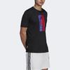 adidas T Shirts Men's Black Crew Neck Moderate Straight Fit GL3263