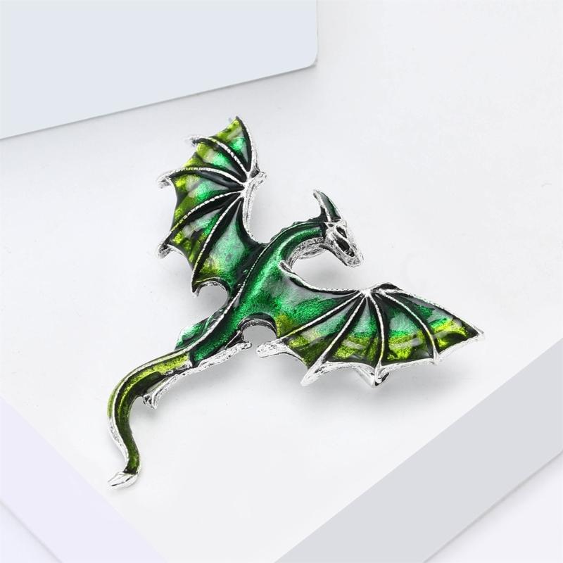 Cartoon Western Dragon Alloy Safety Badge Pin Daily Fashion Unisex Brooch Decorative Scarf Clip Bag Charm