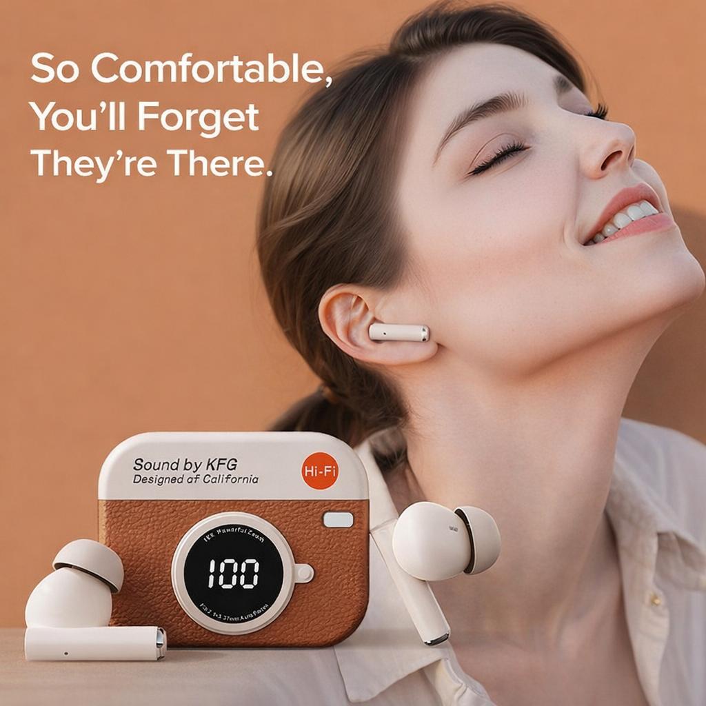 X732025 New Wireless Bluetooth Headset Retro In-ear Sports Noise Reduction, Long Battery Life, Good Sound Quality