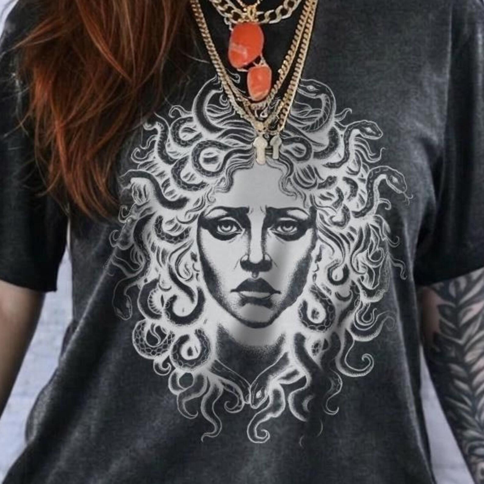 Medusa T-shirt: Snake Head black Graphic Tee Comfort Colors CHICHI S S