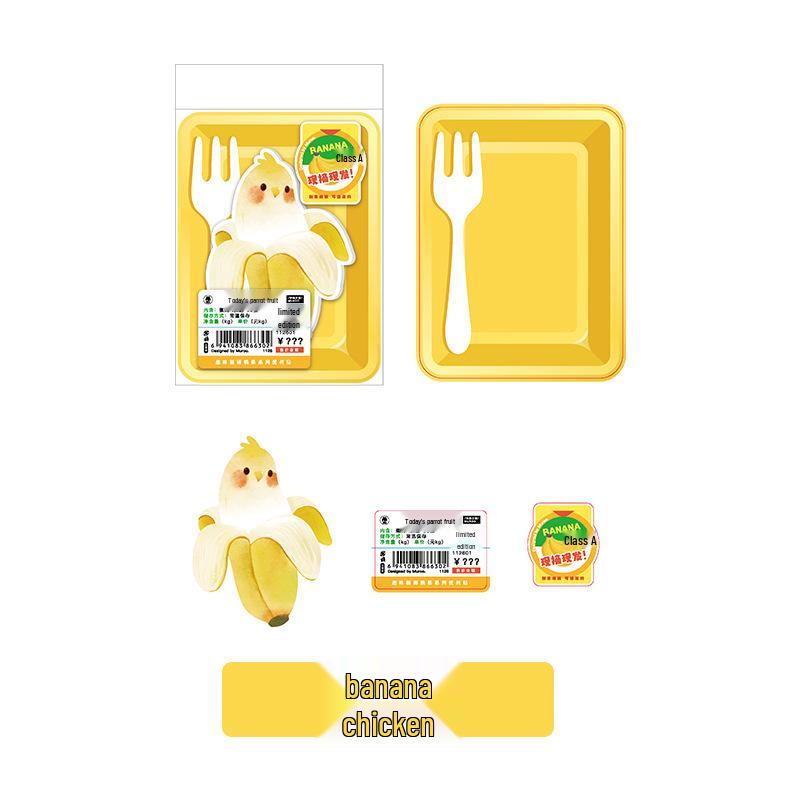 Parrot Fruit Irregular Shape Sticky Notes - Creative and Cute Message Stickers