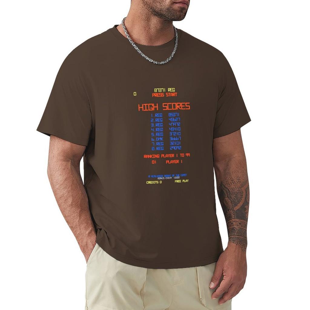 Dmk High Score : Night Of The Comet T-Shirt Vintage Graphic Tee Street Wear Mens Graphic T-Shirts Anime