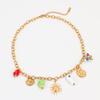 GEMCHIC Women's Ocean Beach Vacation Stainless Steel Necklace with Seashell and Sun Charms