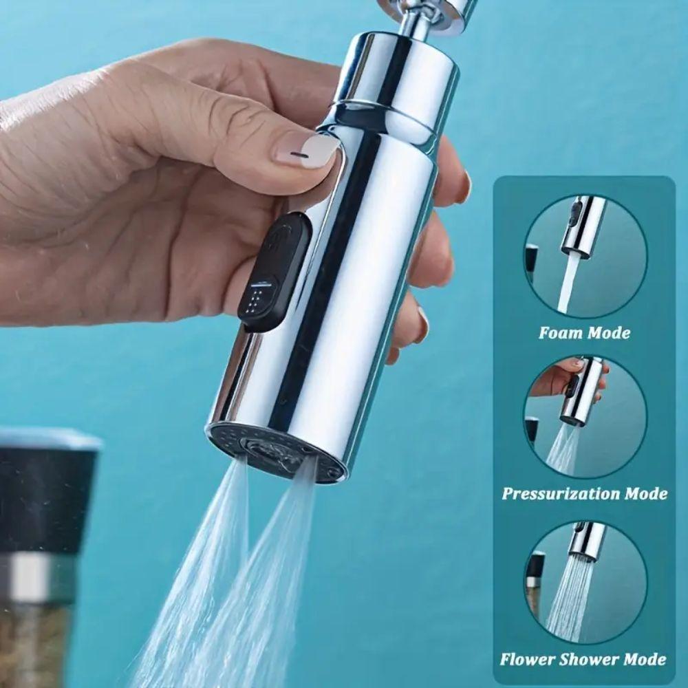 

3 Modes Faucet Connector Extender Leakproof Rotary Faucet Aerator High Quality Tap Spout Filter темно-сірий колір