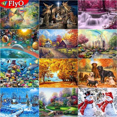 Diamante Pittura Originale Mondo Punto Croce Ricamo Diamante Ricamo Paesaggio Fantastico Trapano Completo Quadrato Diamante Mosaico Decorazione Casa