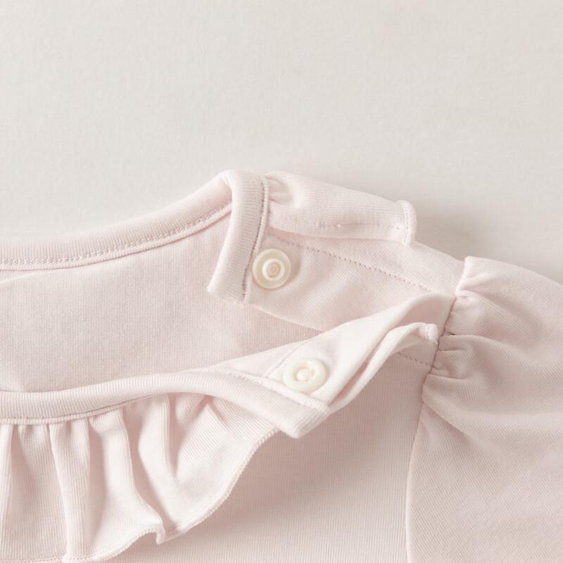 DAVE & BELLA Girls' Ruffled Long-Sleeve T-Shirt