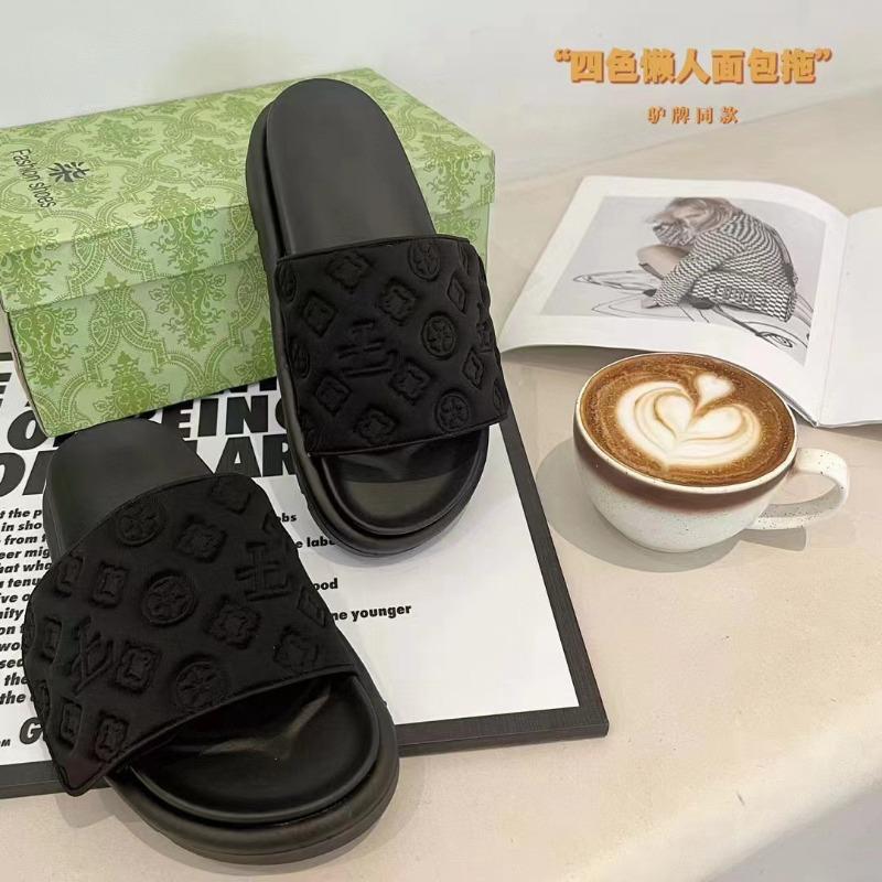Slippers women's summer wear Velcro muffin relief platform slippers fashionable versatile casual sandals