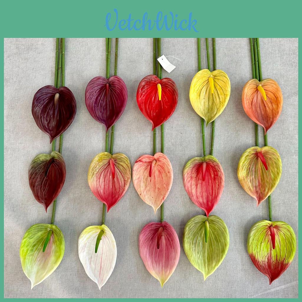 Sztuczne Anthurium Dekoracja Ślubna Hotelowa Restauracyjna Ozdoba Biurkowa