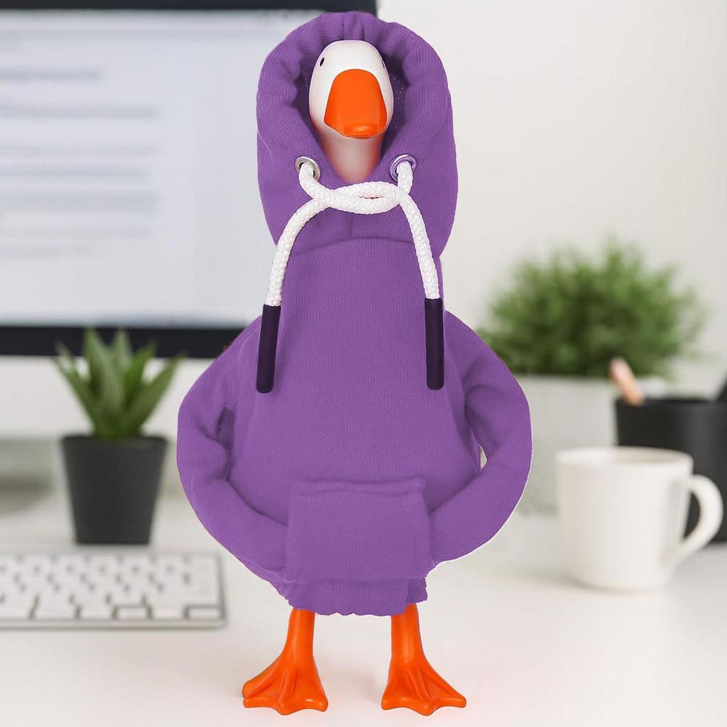 7 Inch Desk Geese Hoodies Outfit Tabletop Animal Costume Decor, Porch Outdoor Party Holiday Decoration Supplies