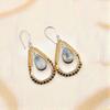 Rainbow Moonstone Gemstone 925 Sterling Silver Jewelry Handmade Earrings 2.27" EE-82-28