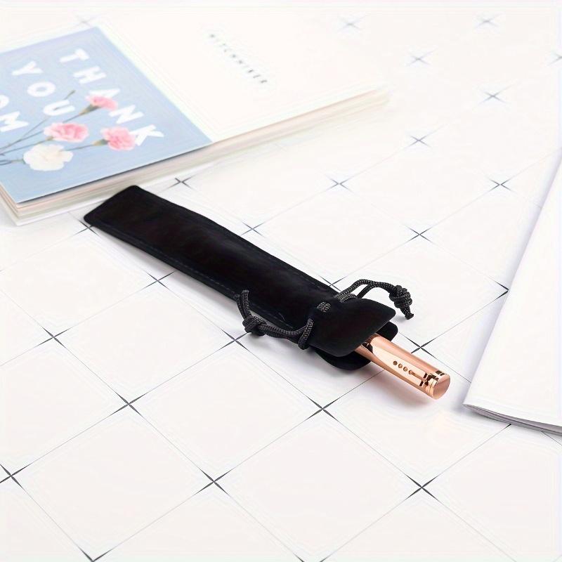 Luxury Crystal Pencil Cases - Double-Sided, Thick Plush Fabric Storage Bags for Copper & Fountain Pens