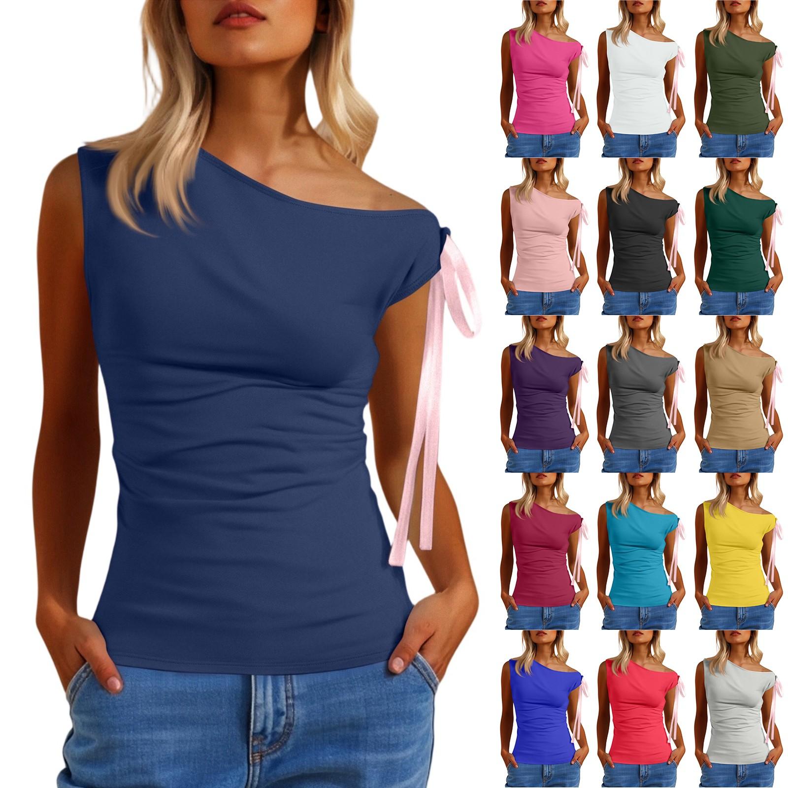 

Women s Fashionable And Casual Sleeveless Solid-color Vest L винний