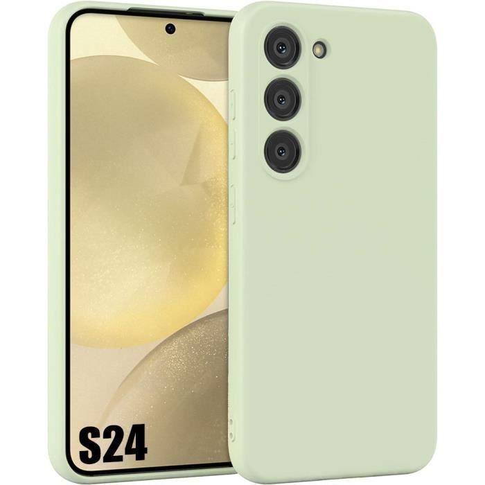 Protective Case - BOOLING - for Samsung Galaxy S24 - Silicone - Green - Ultra Slim