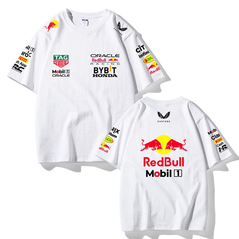 Red Bull Racing F1 Team T-Shirt Oracle Honda Bybit Print Oversized Men Women Casual Cotton Tee
