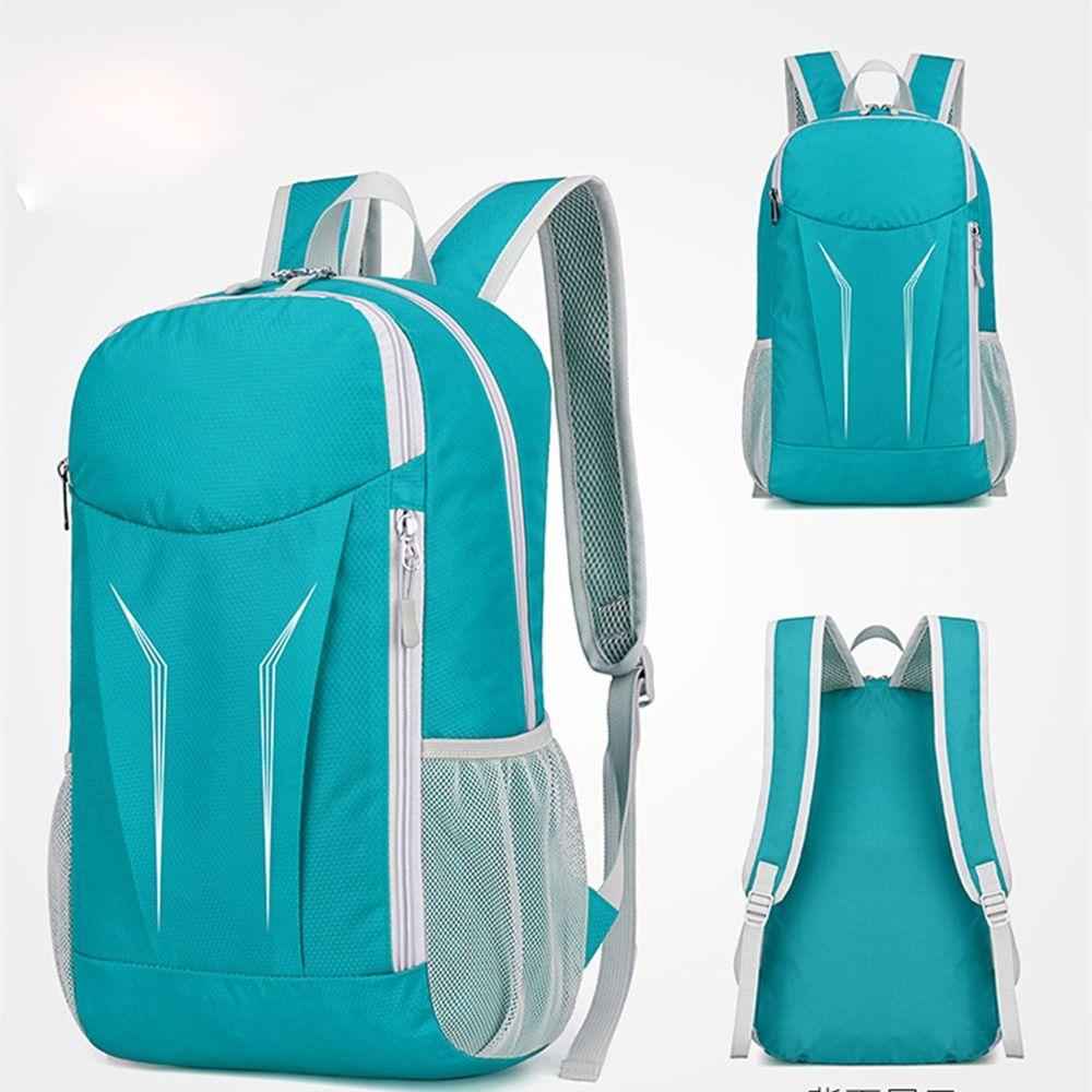 Zipper Cycling Backpack Foldable Traveling Daypack Casual Mountaineering Backpack  Camping