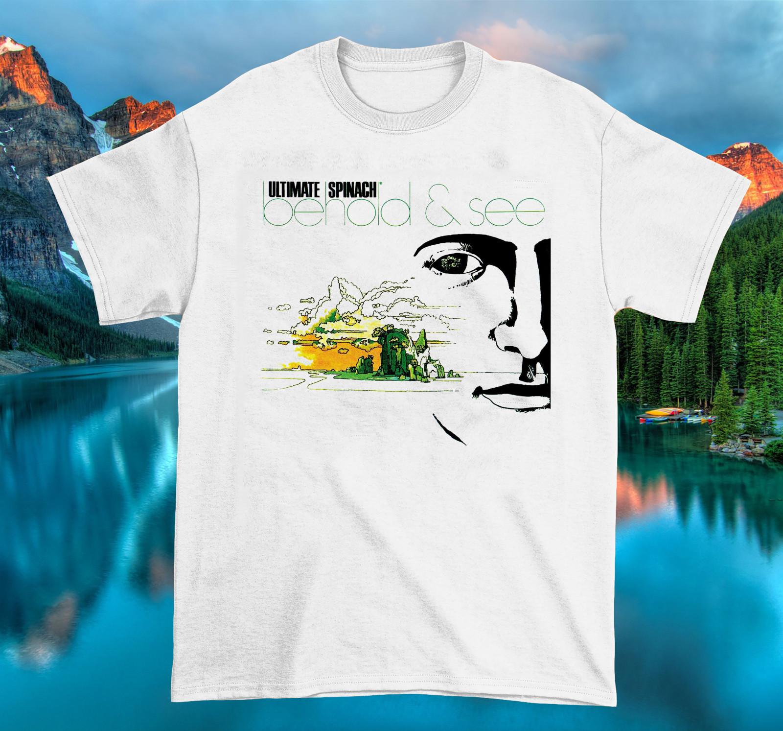 NEW ULTIMATE SPINACH Band Behold And See Heavy Cotton White T Shirt JU756 M