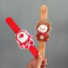 Snowman Santa Wristband With Clap Circle Elk Slap Bracelets  Christmas Gifts