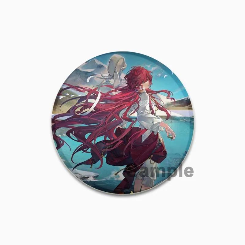 32/44/58mm Electronic Role Playing Games Badge Spathodea Ezra Desert Flannel Brooches Handmade Lapel Pins for Clothes Hat Backpack Jewelry