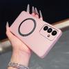 Magnetic Semi‑Transparent Matte Phone Case for Samsung Galaxy A17 4G/5G,A16,A15,A14 LTE,A13 5G,A05s,A04s Soft TPU Shockproof Cover