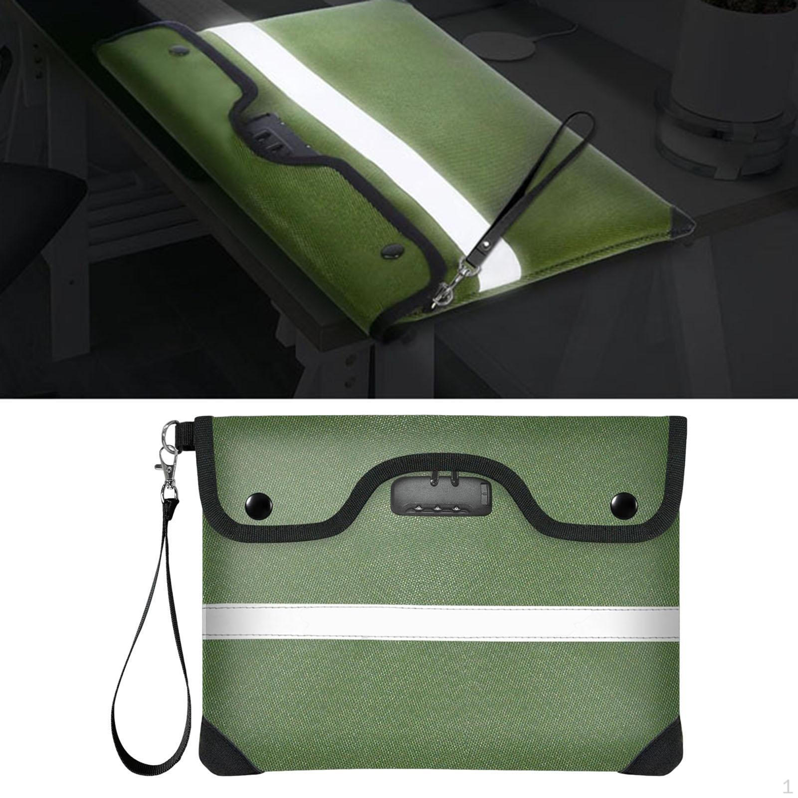 Держатель для документов Огнестойкий Мужской s Кошелек Карман-конверт для документов Паспорт зелёный 2563₽
