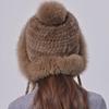 Fox Hair Lei Feng Hat Women's Winter Thickened Warm Mink Fur Hat Women's Korean Version Versatile Mink Ear Cap