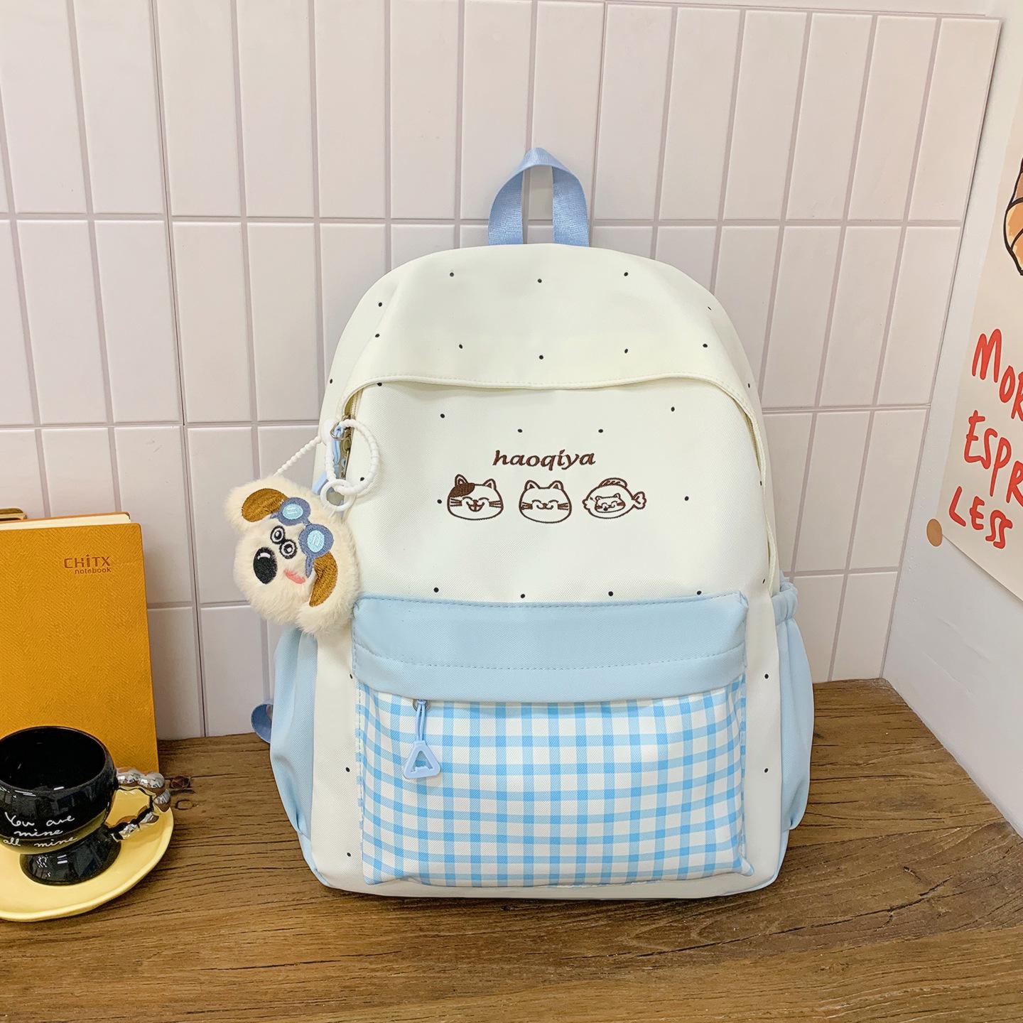 Женский клетчатый рюкзак Универсальный студенческий стиль в японском стиле для студентов Single Bag 2170₽