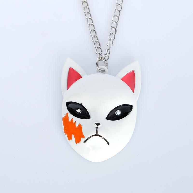 Demon Slayer Tanjiro, Sabito & Makomo Masks Keychain, Rabbit Necklace, Muzan