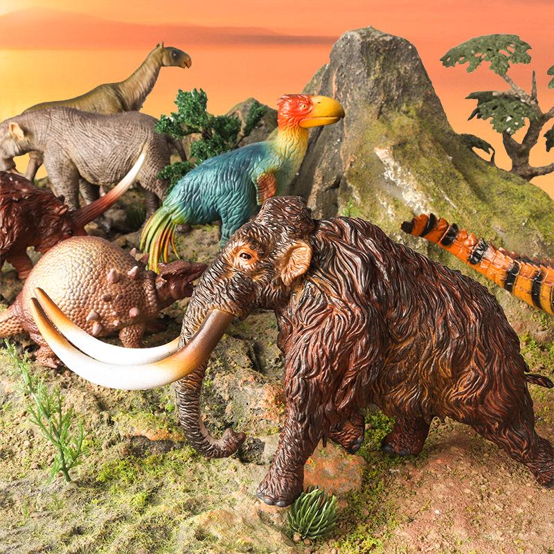 Animal Model Simulation Toy: Woolly Rhinoceros, Dunkleosteus, Deinotherium, Mammoth, Smilodon, Thunder Bird