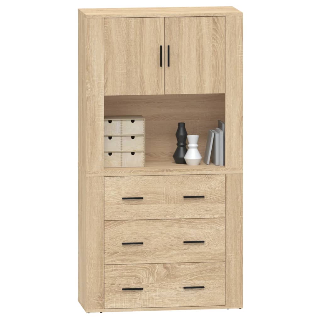 Highboard Sonoma Oak Wood Based Material