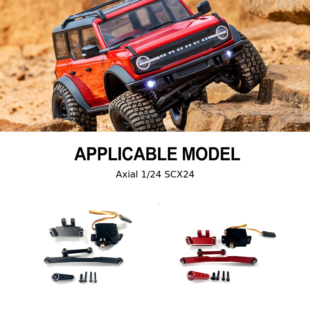 4pcs 1/24 Steering Servo Saver Complete Aluminum Alloy High Precision Rc Steering Servo Saver Complete For SCX24