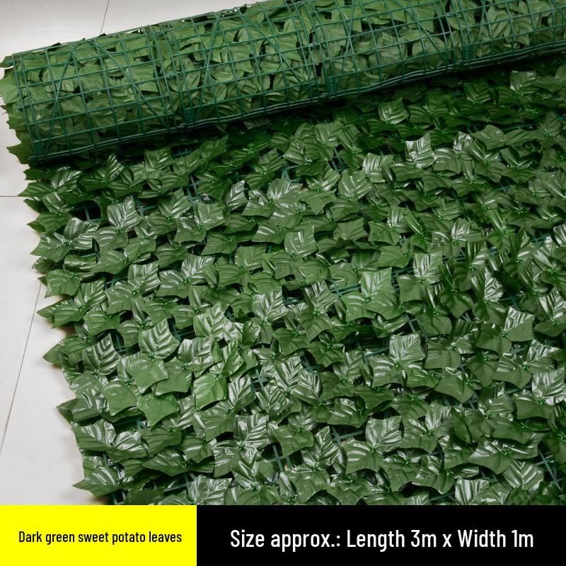 

Искусственные листья вьющегося растения для забора на балконе и перилах 1m x 3m