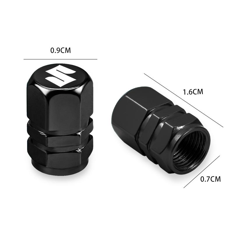4Pcs Car Tire Valve Stem Cap Titanium Alloy Tyre Caps Cover For Suzuki Swift Vitara Baleno Jimny Samurai SX4 Ignis Splash Kaiser