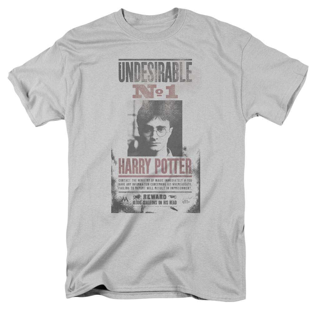 26 Harry Potter Undesirable No1 Distressed T Shirt Mens Licensed Movie Tee Silver Unisex T-Shirt L