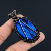 Blue Flash Labradorite Handmade Pendant, Natural Gemstone Jewelry, 999 Copper Wire Wrapped Pendant Jewelry, For Gift