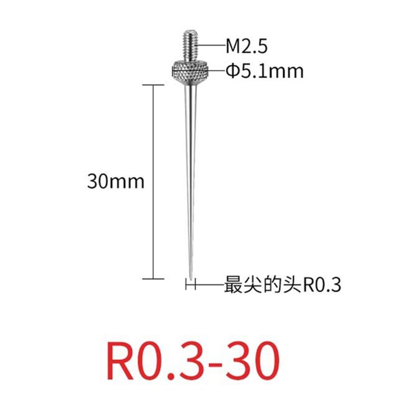 Needle Contact Point Sets for Dial Indicators Depth Gauge 4-48UNF Thread Shank 0.15mm 0.3mm 1.0mm 1.5mm 2.0mm Diameter