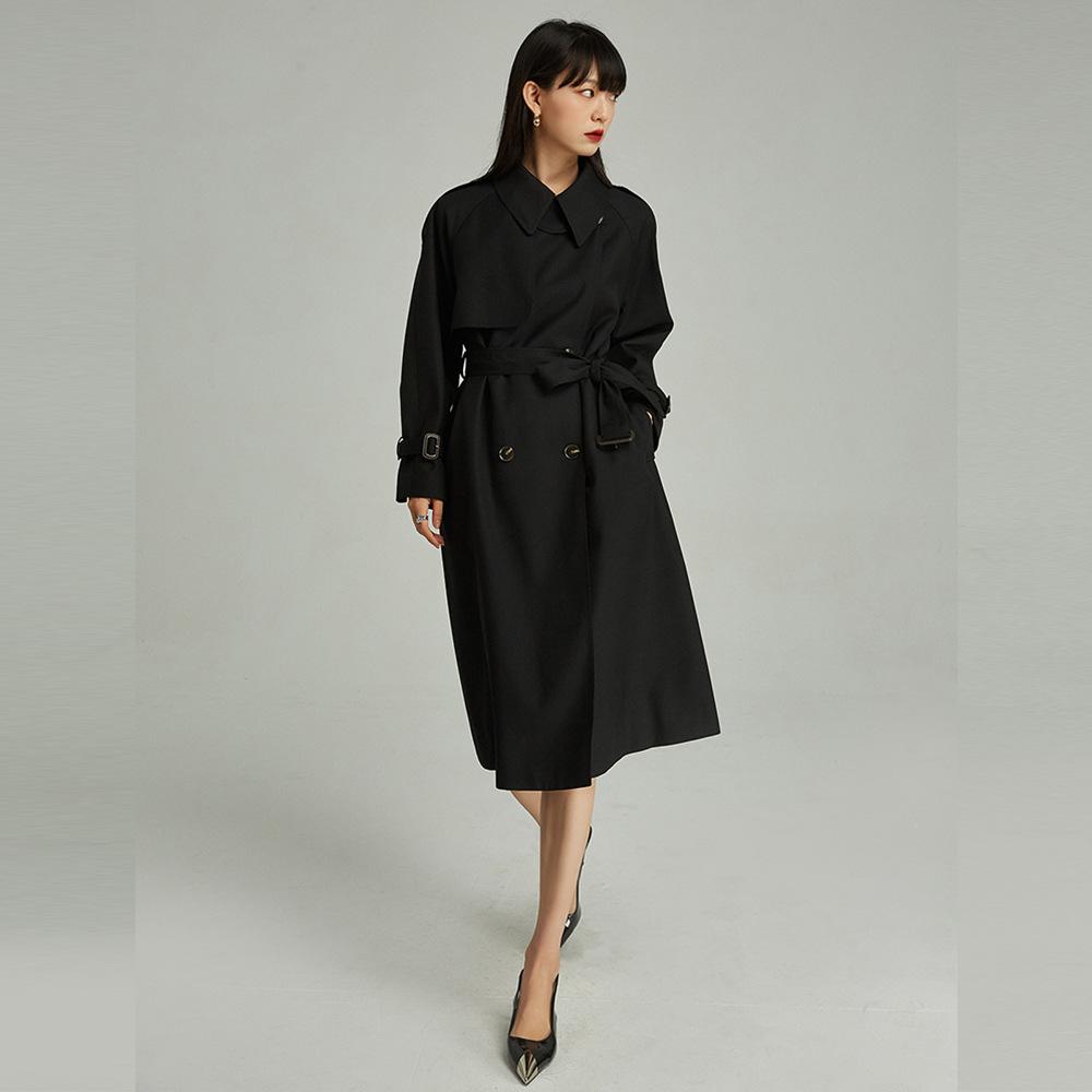 Spring new temperament chic classic commuting thin casual medium and long trench coat women