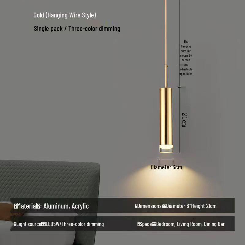 Nordic Luxury LED Minimalist Pendant Light for Bedroom, Dining, or Bar Counter