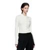 Levis Slim Fit Simple Fashion Long Sleeve T-Shirt Women Tops Cream-White 0018P-0002