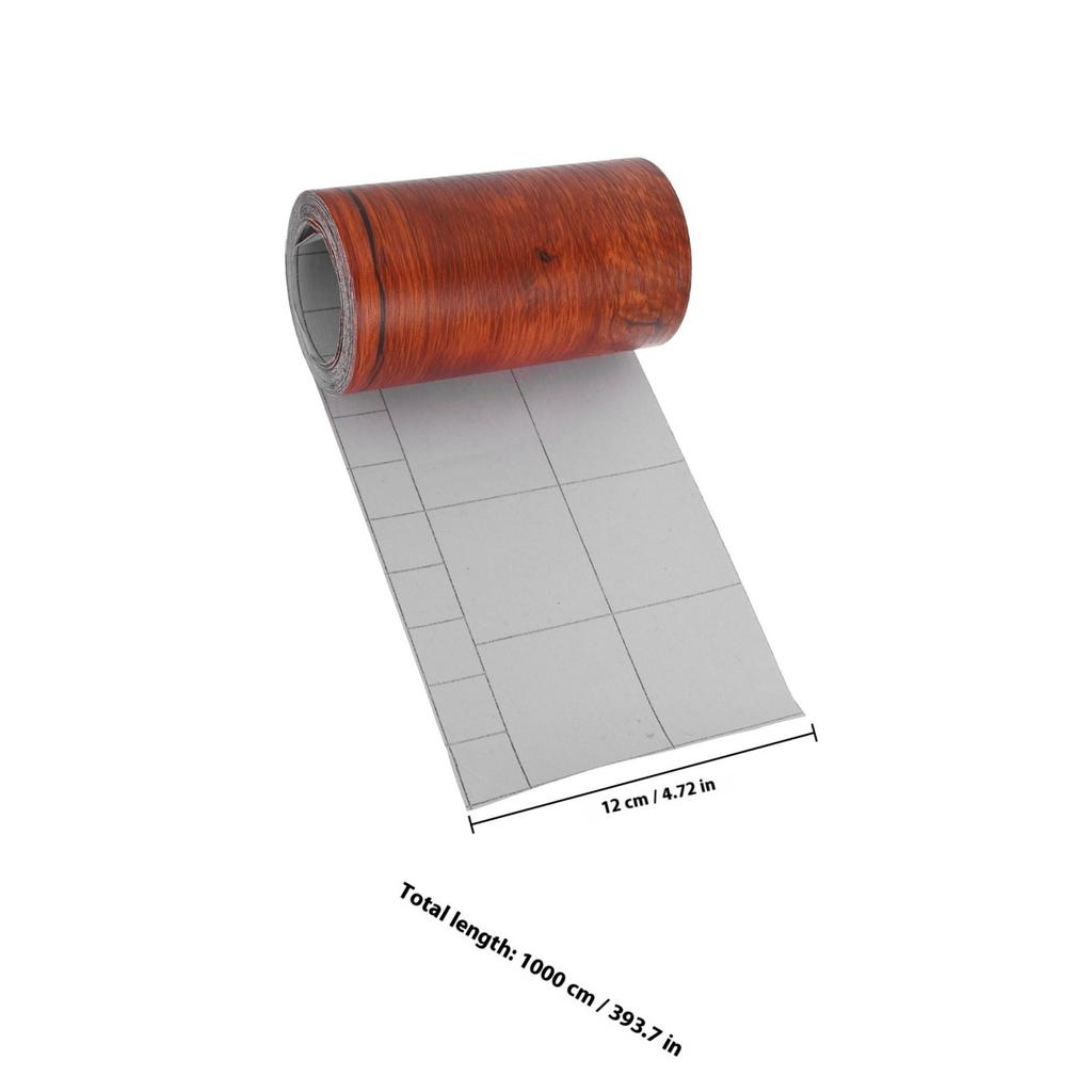 Wood Grain Tape Roll Self-Adhesive Furniture Tape for Home Office Repair Decorative Easy to Cut and Use
