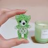 Keychain Pendant, Cartoon Bear Handcrafted Metal Keychain with Glossy Realistic Surface, DIY Animal Beading Kit for Backpack or Handbag