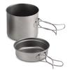 1100ML / 1600ML Titanium Pot Pan Set Super Lightweight Camping Cookware Set Portable Cooking Tool