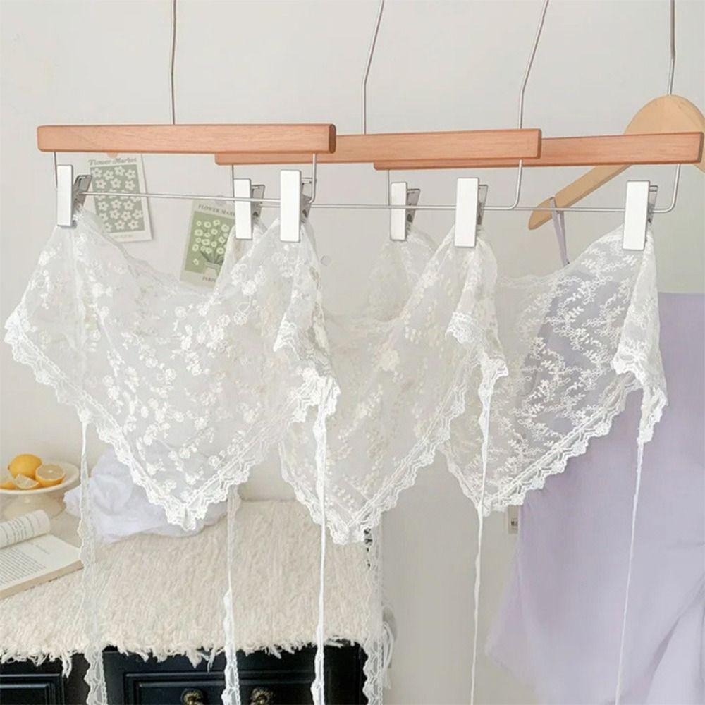 Floral Printed Lace Triangle Scarf Ethnic Style Embroidered Flower Scarves Lace Headband  Travel