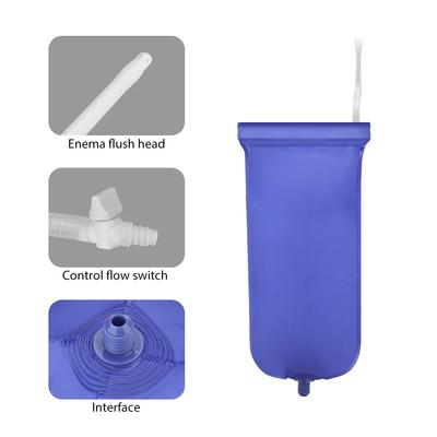 2L Collapsible Enema Bag Kit Anal Douche Reusable Vaginal Colon Irrigation Cleaning Flusher Constipation for Men Women Hygiene