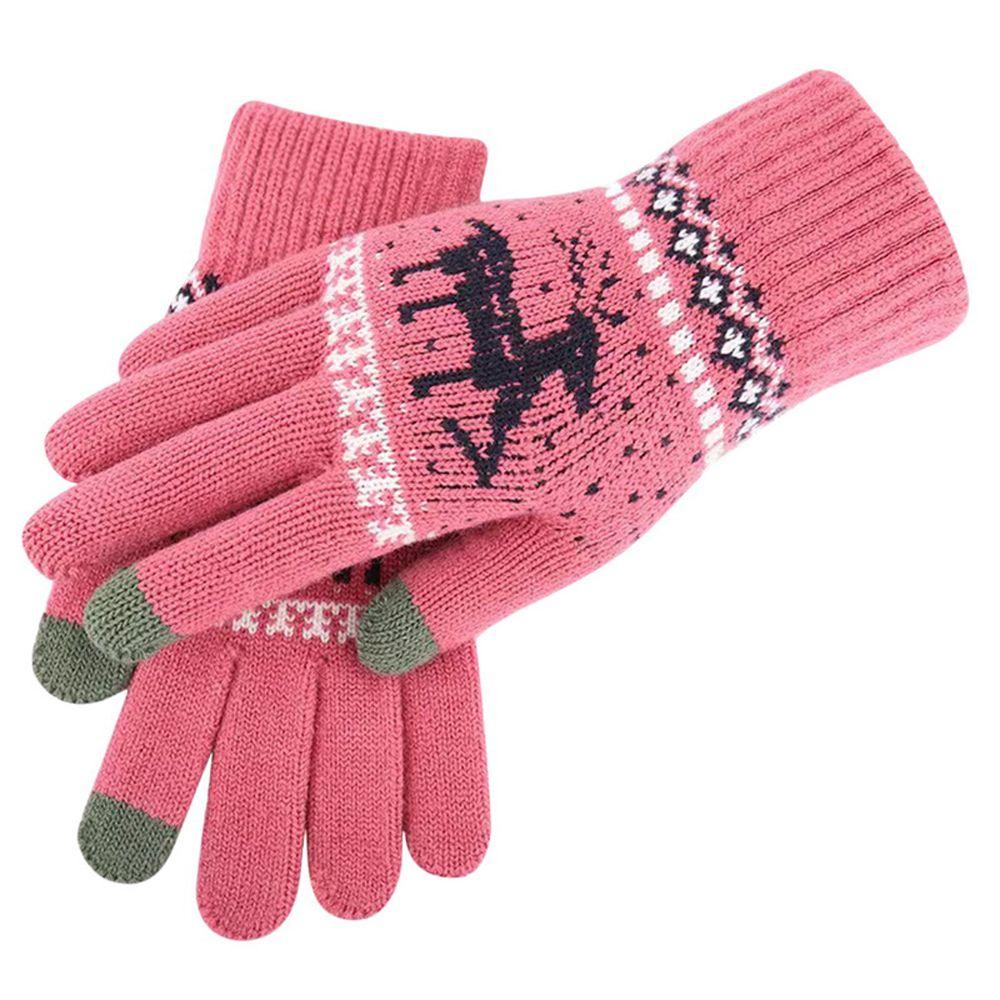 Stretch Women Men Ridding Couple Gloves Knit Mittens Christmas Gloves Winter Gloves